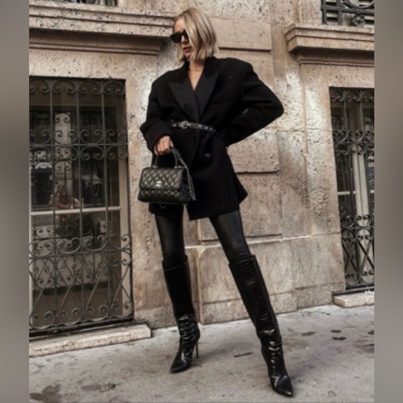 NWT Commando Black Faux Leather Leggings - Picture 8 of 14